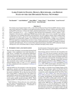 Larq Compute Engine: Design, Benchmark, and Deploy State-of-the-Art
  Binarized Neural Networks