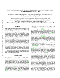 Self-Supervised Physics-Guided Deep Learning Reconstruction For
  High-Resolution 3D LGE CMR