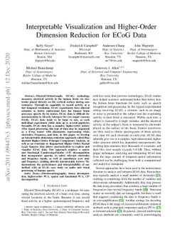 Interpretable Visualization and Higher-Order Dimension Reduction for
  ECoG Data