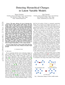 Detecting Hierarchical Changes in Latent Variable Models