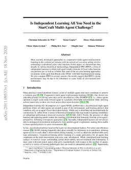 Is Independent Learning All You Need in the StarCraft Multi-Agent
  Challenge?