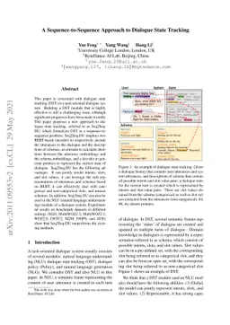A Sequence-to-Sequence Approach to Dialogue State Tracking