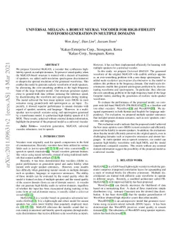 Universal MelGAN: A Robust Neural Vocoder for High-Fidelity Waveform
  Generation in Multiple Domains