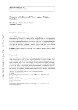 Consensus with Preserved Privacy against Neighbor Collusion