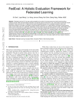 FedEval: A Holistic Evaluation Framework for Federated Learning