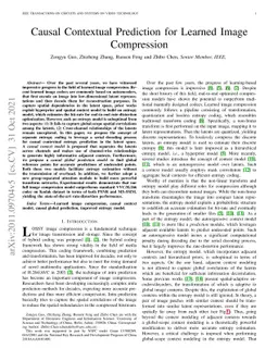 Causal Contextual Prediction for Learned Image Compression