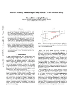 Iterative Planning with Plan-Space Explanations: A Tool and User Study