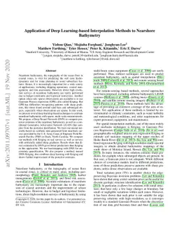 Application of Deep Learning-based Interpolation Methods to Nearshore
  Bathymetry