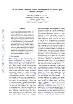 Are Pre-trained Language Models Knowledgeable to Ground Open Domain
  Dialogues?