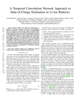 A Temporal Convolution Network Approach to State-of-Charge Estimation in
  Li-ion Batteries