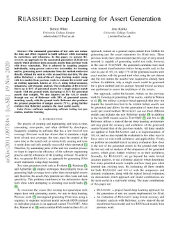 ReAssert: Deep Learning for Assert Generation