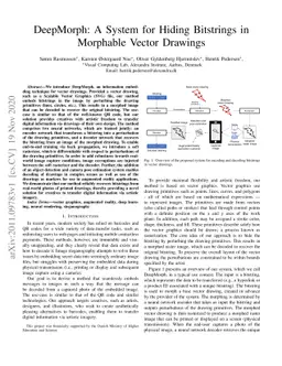 DeepMorph: A System for Hiding Bitstrings in Morphable Vector Drawings
