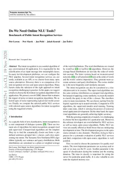 Do We Need Online NLU Tools?