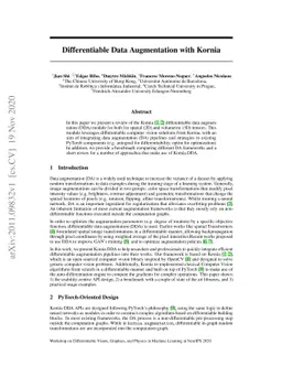 Differentiable Data Augmentation with Kornia