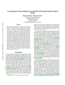 An experiment on the mechanisms of racial bias in ML-based credit
  scoring in Brazil