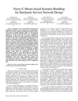 Fuzzy C-means-based scenario bundling for stochastic service network
  design