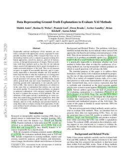 Data Representing Ground-Truth Explanations to Evaluate XAI Methods