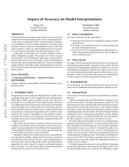 Impact of Accuracy on Model Interpretations