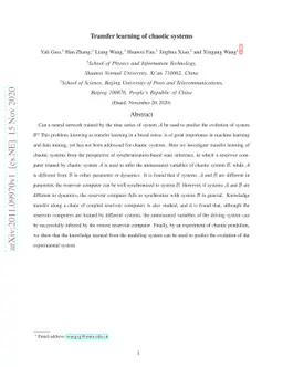 Transfer learning of chaotic systems