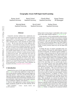 Geography-Aware Self-Supervised Learning
