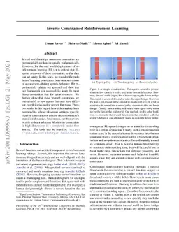 Inverse Constrained Reinforcement Learning