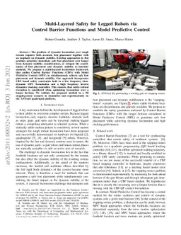 Multi-Layered Safety for Legged Robots via Control Barrier Functions and
  Model Predictive Control