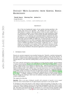 Dataset Meta-Learning from Kernel Ridge-Regression