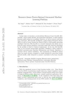 Resource-Aware Pareto-Optimal Automated Machine Learning Platform