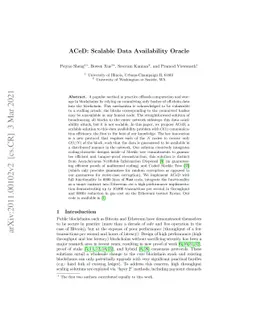 ACeD: Scalable Data Availability Oracle