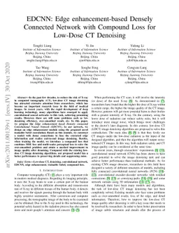 EDCNN: Edge enhancement-based Densely Connected Network with Compound
  Loss for Low-Dose CT Denoising