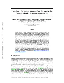 Pixel-Level Cycle Association: A New Perspective for Domain Adaptive
  Semantic Segmentation