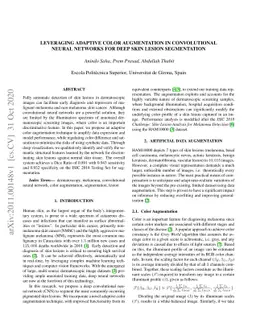 Leveraging Adaptive Color Augmentation in Convolutional Neural Networks
  for Deep Skin Lesion Segmentation