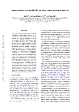 Understanding Pre-trained BERT for Aspect-based Sentiment Analysis