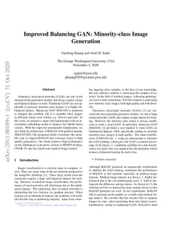 Enhanced Balancing GAN: Minority-class Image Generation