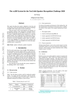 The xx205 System for the VoxCeleb Speaker Recognition Challenge 2020