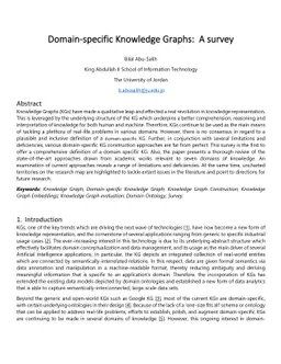 Domain-specific Knowledge Graphs: A survey