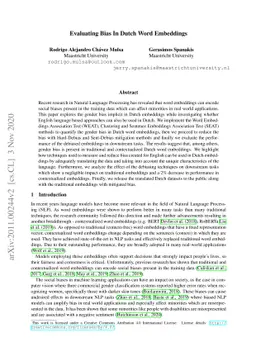 Evaluating Bias In Dutch Word Embeddings