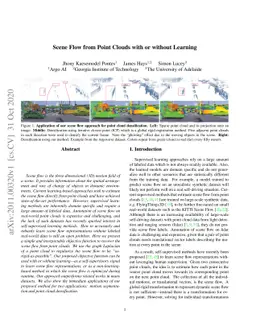 Scene Flow from Point Clouds with or without Learning