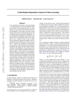 A Distribution-Dependent Analysis of Meta-Learning