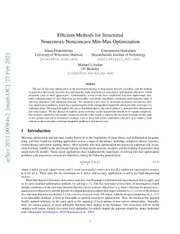 Efficient Methods for Structured Nonconvex-Nonconcave Min-Max
  Optimization