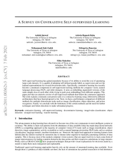 A Survey on Contrastive Self-supervised Learning