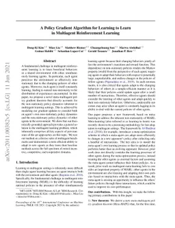 A Policy Gradient Algorithm for Learning to Learn in Multiagent
  Reinforcement Learning