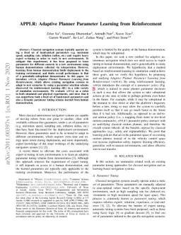 APPLR: Adaptive Planner Parameter Learning from Reinforcement