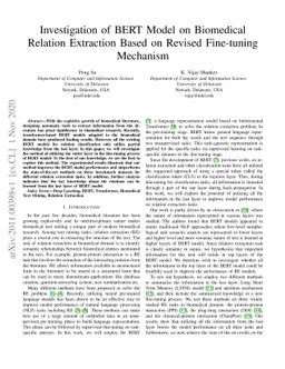 Investigation of BERT Model on Biomedical Relation Extraction Based on
  Revised Fine-tuning Mechanism