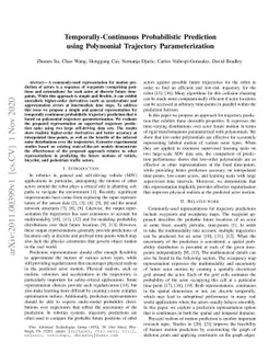 Temporally-Continuous Probabilistic Prediction using Polynomial
  Trajectory Parameterization
