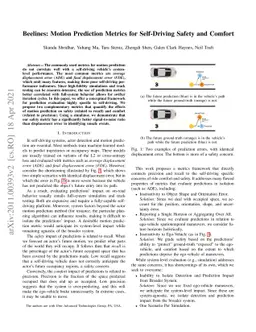 Beelines: Motion Prediction Metrics for Self-Driving Safety and Comfort