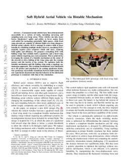 Soft Hybrid Aerial Vehicle via Bistable Mechanism
