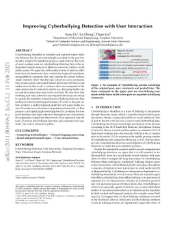 Improving Cyberbully Detection with User Interaction