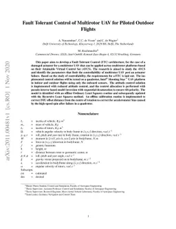 Fault Tolerant Control of Multirotor UAV for Piloted Outdoor Flights