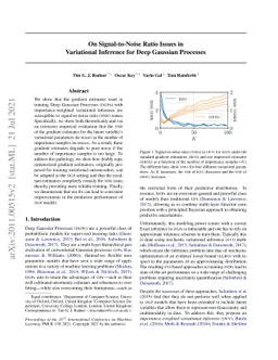 On Signal-to-Noise Ratio Issues in Variational Inference for Deep
  Gaussian Processes